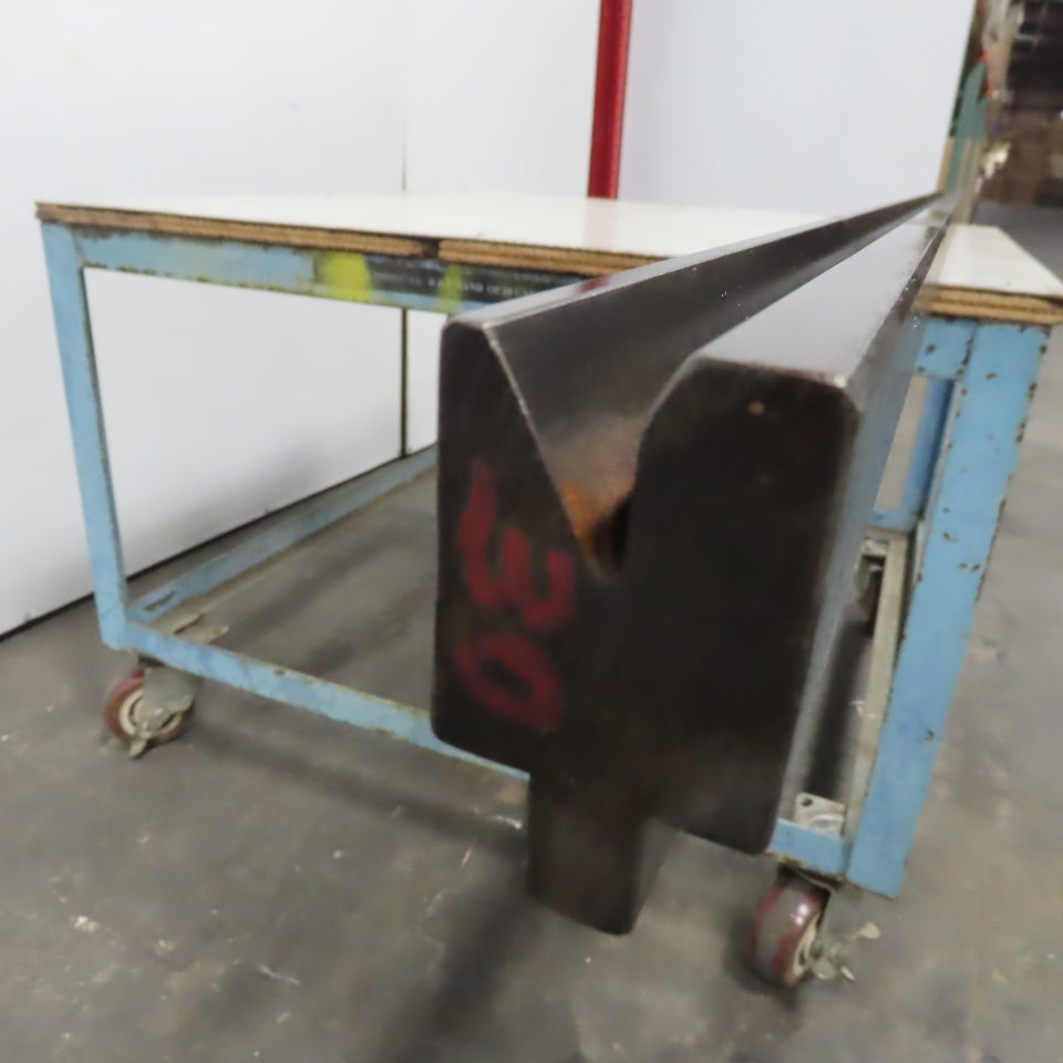 84-1/4" Press Brake Forming Vee Angle Die Block 1/2" Tang 2-3/8"Ht. 1-3/8" Thick