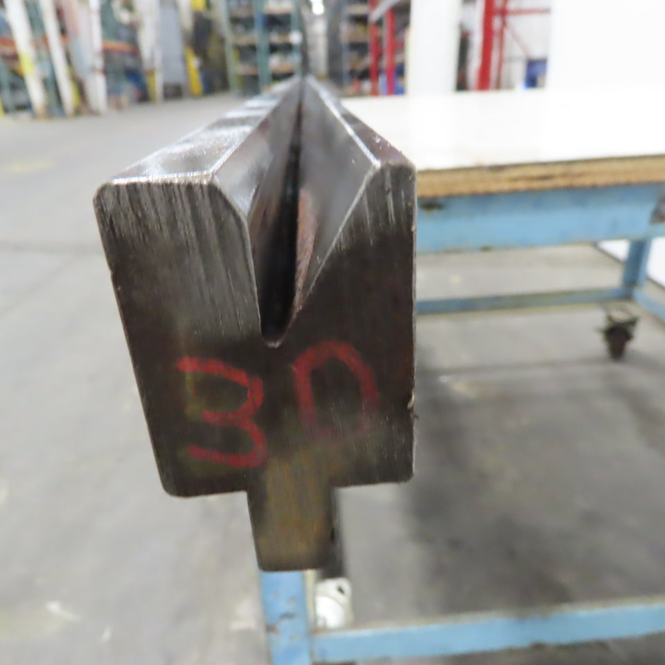 84-1/4" Press Brake Forming Vee Angle Die Block 1/2" Tang 2-3/8"Ht. 1-3/8" Thick