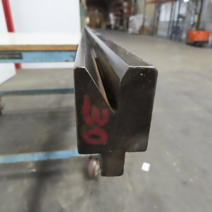 84-1/4" Press Brake Forming Vee Angle Die Block 1/2" Tang 2-3/8"Ht. 1-3/8" Thick
