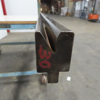 84-1/4" Press Brake Forming Vee Angle Die Block 1/2" Tang 2-3/8"Ht. 1-3/8" Thick