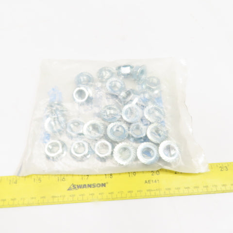 Fastenal 1137345 1/2"-13 Zinc Finish Case Hardened Serrated Flange Nut Lot Of 25