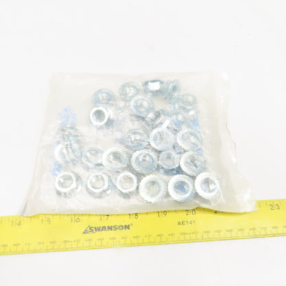 Fastenal 1137345 1/2"-13 Zinc Finish Case Hardened Serrated Flange Nut Lot Of 25