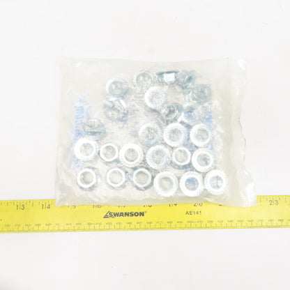 Fastenal 1137345 1/2"-13 Zinc Finish Case Hardened Serrated Flange Nut Lot Of 25
