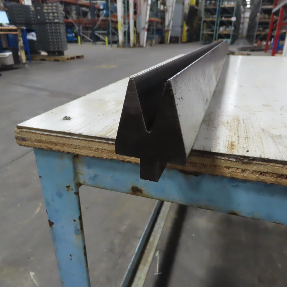 48-1/2" Press Brake Forming 30° V Angle Die Block 1/2" Tang 2-5/8"Ht. 2" Thick