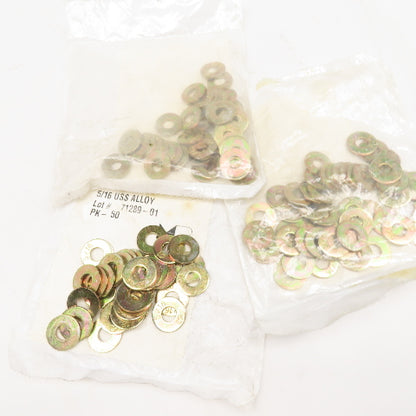 Grainger 6PE78 5/16" Steel Grade 8 Yellow Zinc Flat Washer Lot Of 130