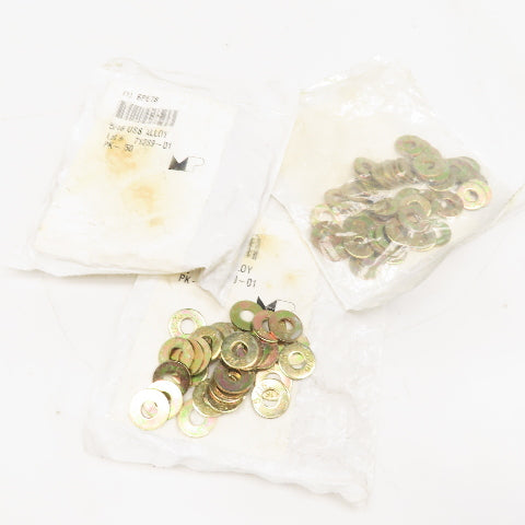 Grainger 6PE78 5/16" Steel Grade 8 Yellow Zinc Flat Washer Lot Of 130