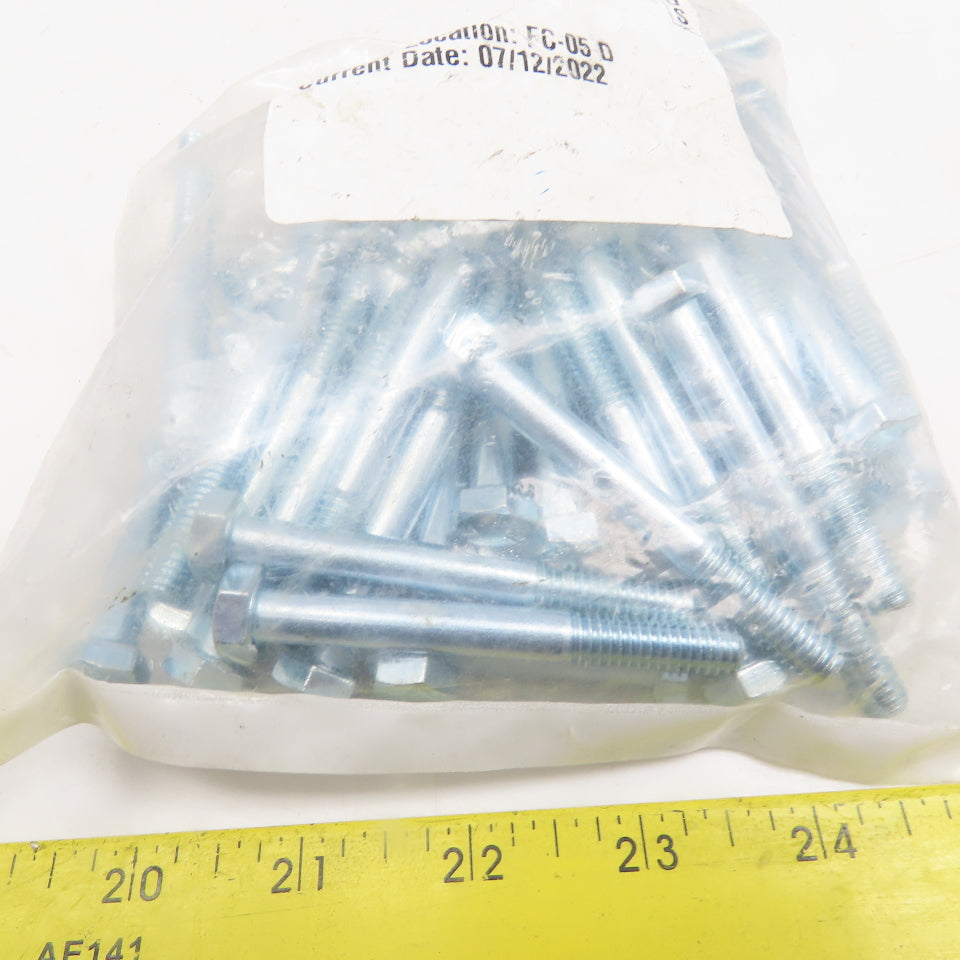 5/16"-18 x 2-3/4" Long Hex Head Cap Screw Partial Thread Gr 5 Lot Of 50