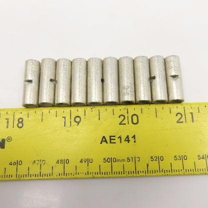 D-8 8 AWG Tinned Uninsulated Seamless Butt Splice Connector Lot Of 10