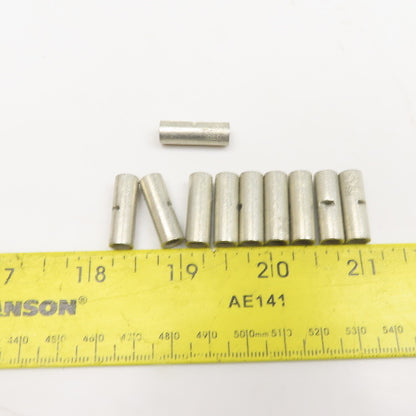 D-8 8 AWG Tinned Uninsulated Seamless Butt Splice Connector Lot Of 10