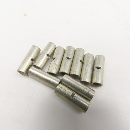 D-8 8 AWG Tinned Uninsulated Seamless Butt Splice Connector Lot Of 10