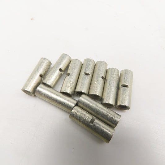 D-8 8 AWG Tinned Uninsulated Seamless Butt Splice Connector Lot Of 10