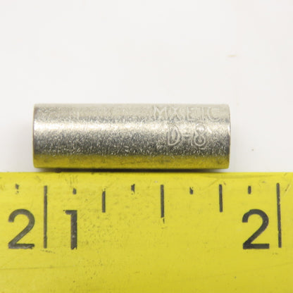 D-8 8 AWG Tinned Uninsulated Seamless Butt Splice Connector Lot Of 100