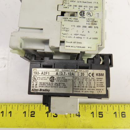 Allen Bradley 100-C09*10 Contactor 120V Coil W/193-A2F1 Overload Relay