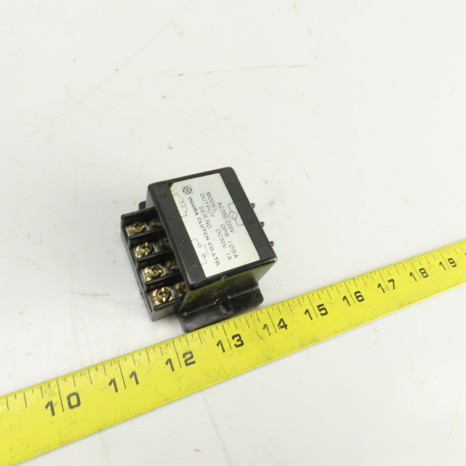 Ogura Clutch CO. OPR I09A Brake Rectifier Module 90VDC Output 200/220VAC
