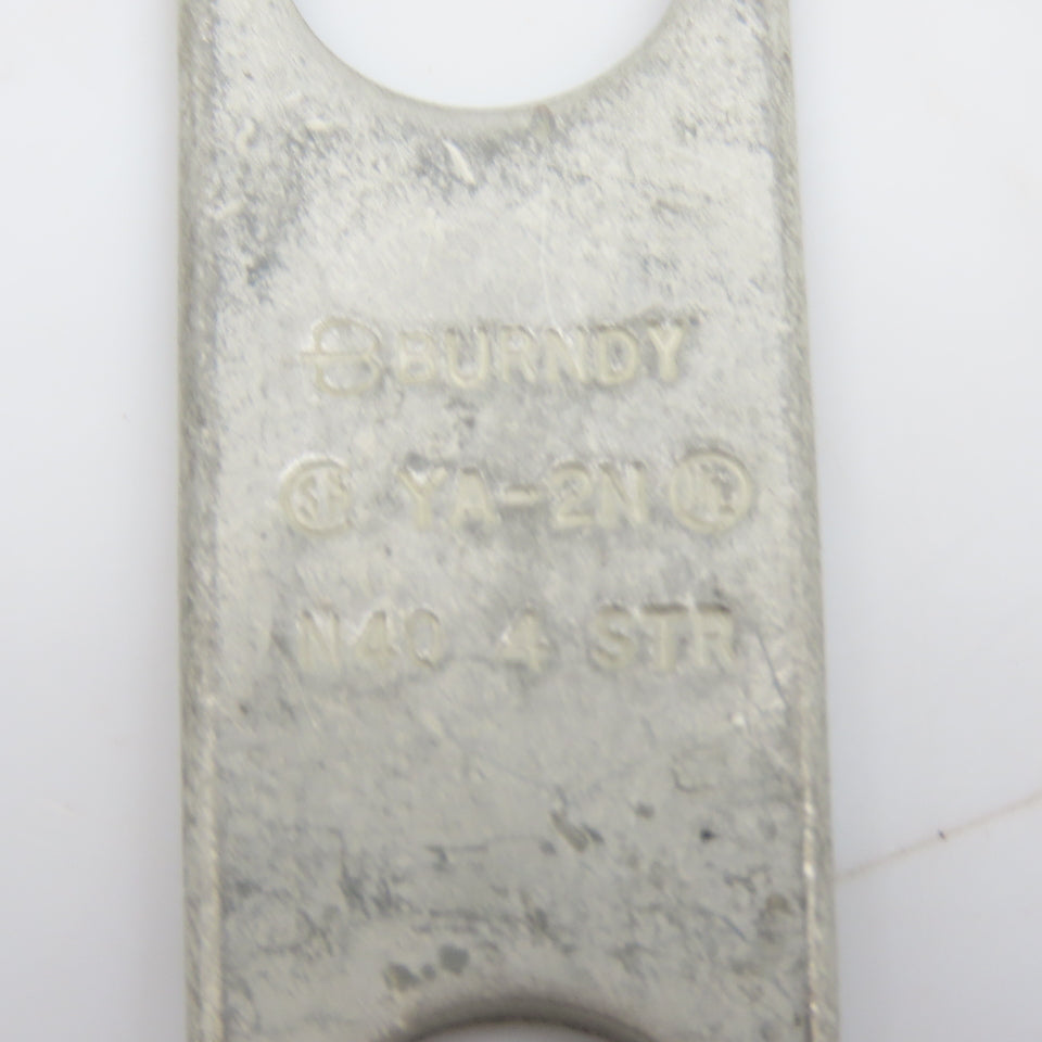 Burndy YA-2N 4 Strand 346 Or 8 Gray Die Compression Lug 2 Hole Lot Of 4