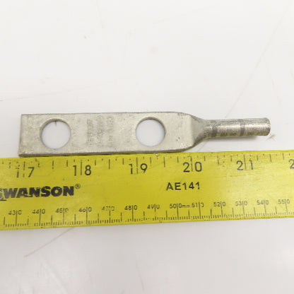 Burndy YA-2N 4 Strand 346 Or 8 Gray Die Compression Lug 2 Hole Lot Of 4