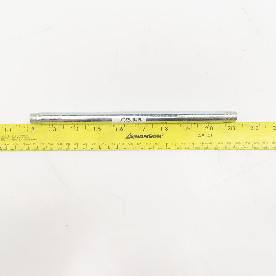 A7B82500024970 1/4" NPT 9" OAL Galvanized Pipe Nipple