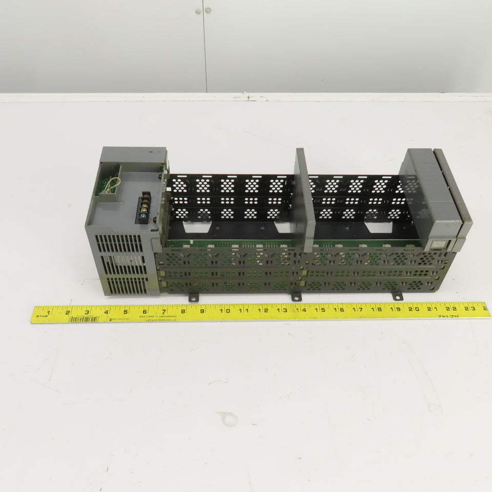 Allen Bradley 1746-A10 Ser B 10 Slot CPU Chassis Rack PLC W/1746-P2 Power Supply