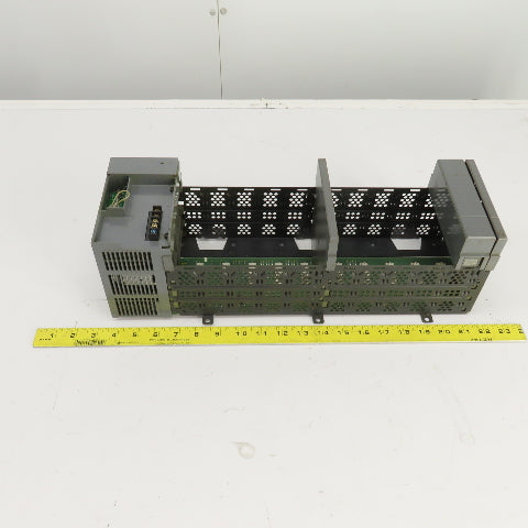 Allen Bradley 1746-A10 Ser B 10 Slot CPU Chassis Rack PLC W/1746-P2 Power Supply