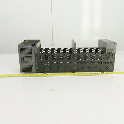 Allen Bradley 1746-A10 Ser B 10 Slot CPU Chassis Rack PLC W/1746-P2 Power Supply