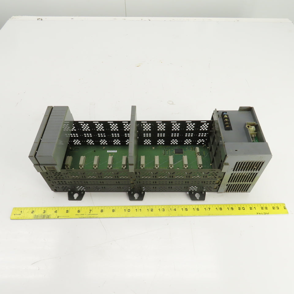Allen Bradley 1746-A10 Ser B 10 Slot CPU Chassis Rack PLC W/1746-P2 Power Supply