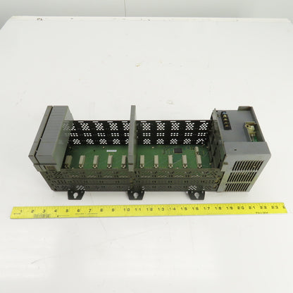 Allen Bradley 1746-A10 Ser B 10 Slot CPU Chassis Rack PLC W/1746-P2 Power Supply