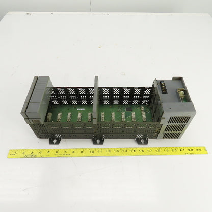 Allen Bradley 1746-A10 Ser B 10 Slot CPU Chassis Rack PLC W/1746-P2 Power Supply