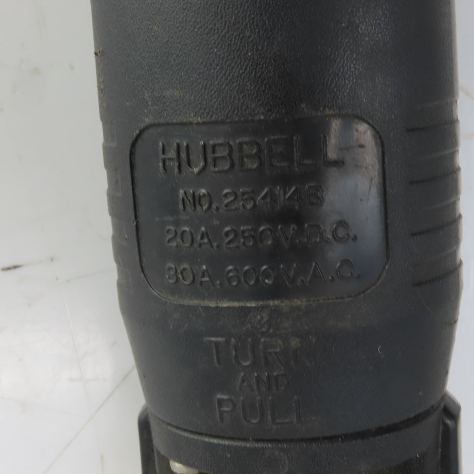 Hubbell 25414B 30/20A 600VAC/250VDC Adapter Pigtail Male x Female
