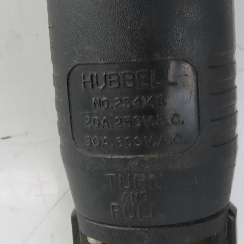 Hubbell 25414B 30/20A 600VAC/250VDC Adapter Pigtail Male x Female