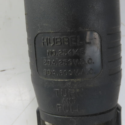 Hubbell 25414B 30/20A 600VAC/250VDC Adapter Pigtail Male x Female