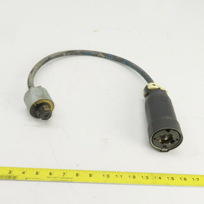 Hubbell 25414B 30/20A 600VAC/250VDC Adapter Pigtail Male x Female