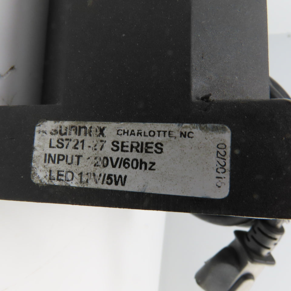 Sunnex LS721-27 Series 5W/12V LED Task Light W/27" Gooseneck Arm 120V In No Bulb