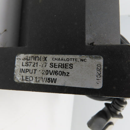 Sunnex LS721-27 Series 5W/12V LED Task Light W/27" Gooseneck Arm 120V In No Bulb