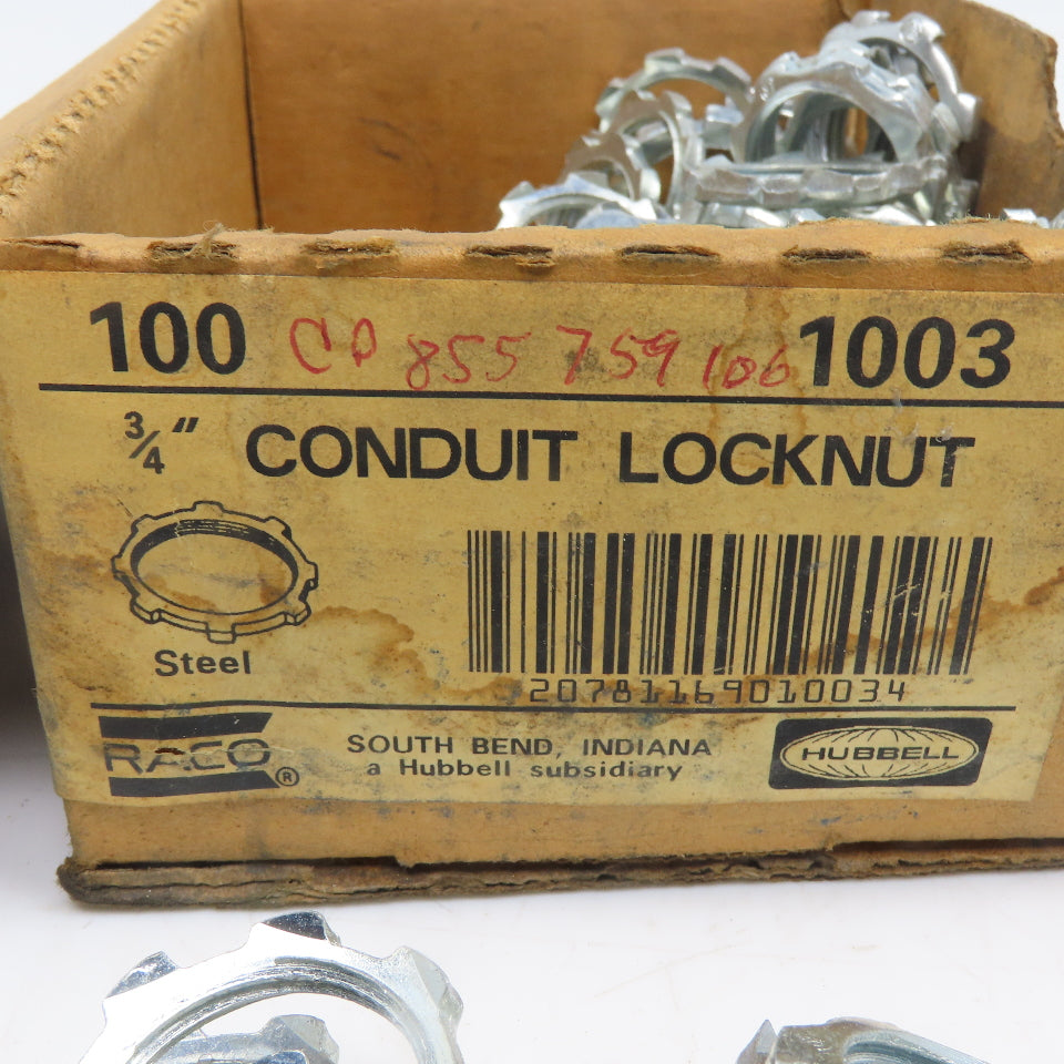 Hubbell 3/4" Conduit Locknut Lot Of 140