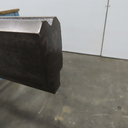 96-1/2" Press Brake Forming Vee Angle Die Block 1/2" Tang 2-3/8"Ht. 1-1/8" Thick