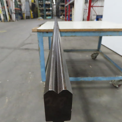 96-1/2" Press Brake Forming Vee Angle Die Block 1/2" Tang 2-3/8"Ht. 1-1/8" Thick