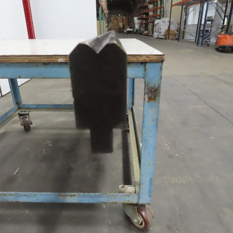 96-1/2" Press Brake Forming Vee Angle Die Block 1/2" Tang 2-3/8"Ht. 1-1/8" Thick