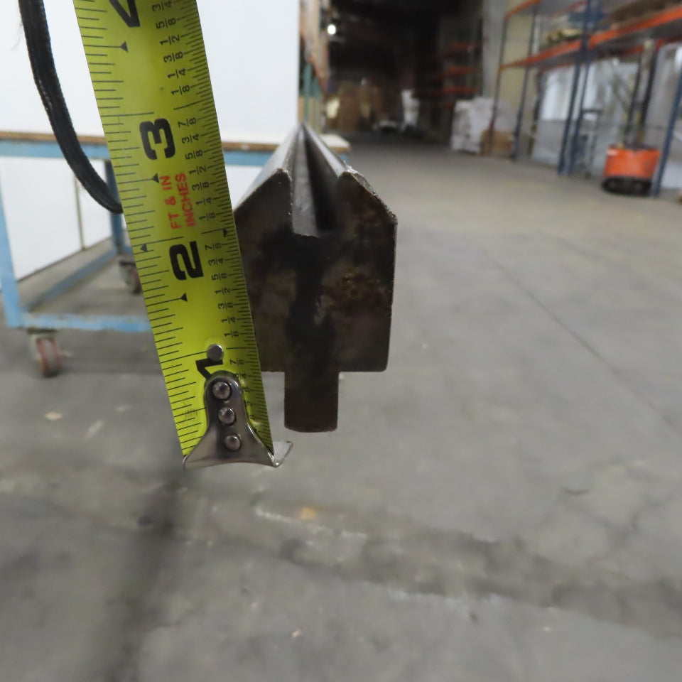 144-1/2" Press Brake Forming Vee Angle Die Block 1/2" Tang 2-3/8"Ht.