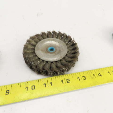 Weiler Dualife 4" OD Wire Wheel Brush 3/8" Arbor 20,000RPM Max Lot Of 3