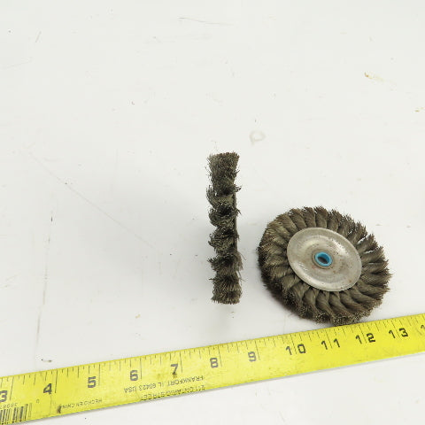Weiler Dualife 4" OD Wire Wheel Brush 3/8" Arbor 20,000RPM Max Lot Of 3
