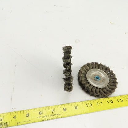 Weiler Dualife 4" OD Wire Wheel Brush 3/8" Arbor 20,000RPM Max Lot Of 3