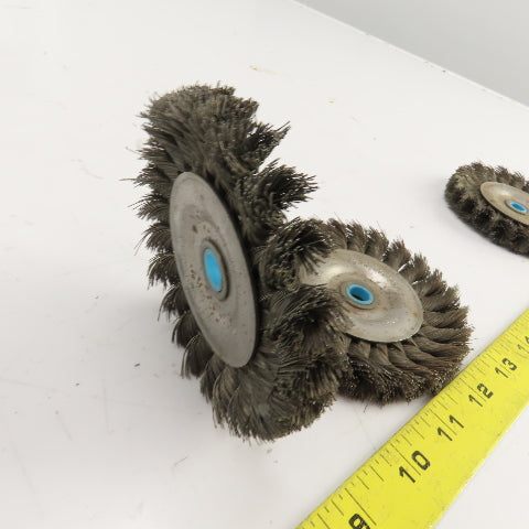 Weiler Dualife 4" OD Wire Wheel Brush 3/8" Arbor 20,000RPM Max Lot Of 3