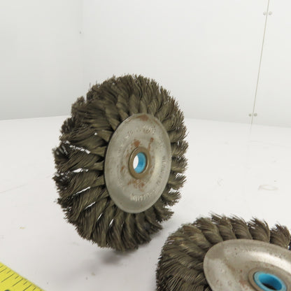 Weiler Dualife 4" OD Wire Wheel Brush 3/8" Arbor 20,000RPM Max Lot Of 3