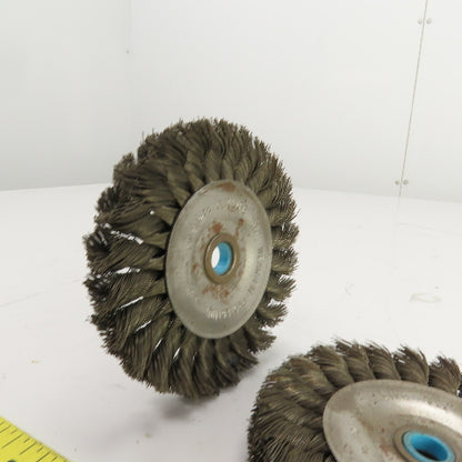 Weiler Dualife 4" OD Wire Wheel Brush 3/8" Arbor 20,000RPM Max Lot Of 3
