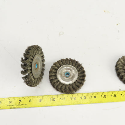 Weiler Dualife 4" OD Wire Wheel Brush 3/8" Arbor 20,000RPM Max Lot Of 3