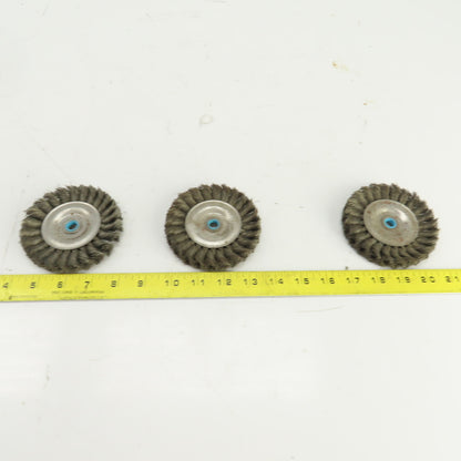 Weiler Dualife 4" OD Wire Wheel Brush 3/8" Arbor 20,000RPM Max Lot Of 3