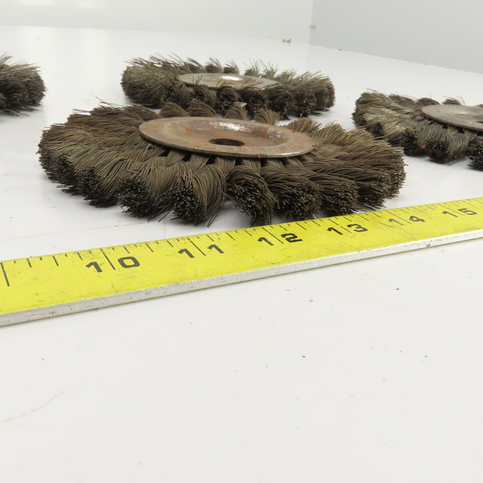 Osborn 6" OD Steel Wire Wheel Brush 5/8" Arbor 9000RPM Max Lot Of 5