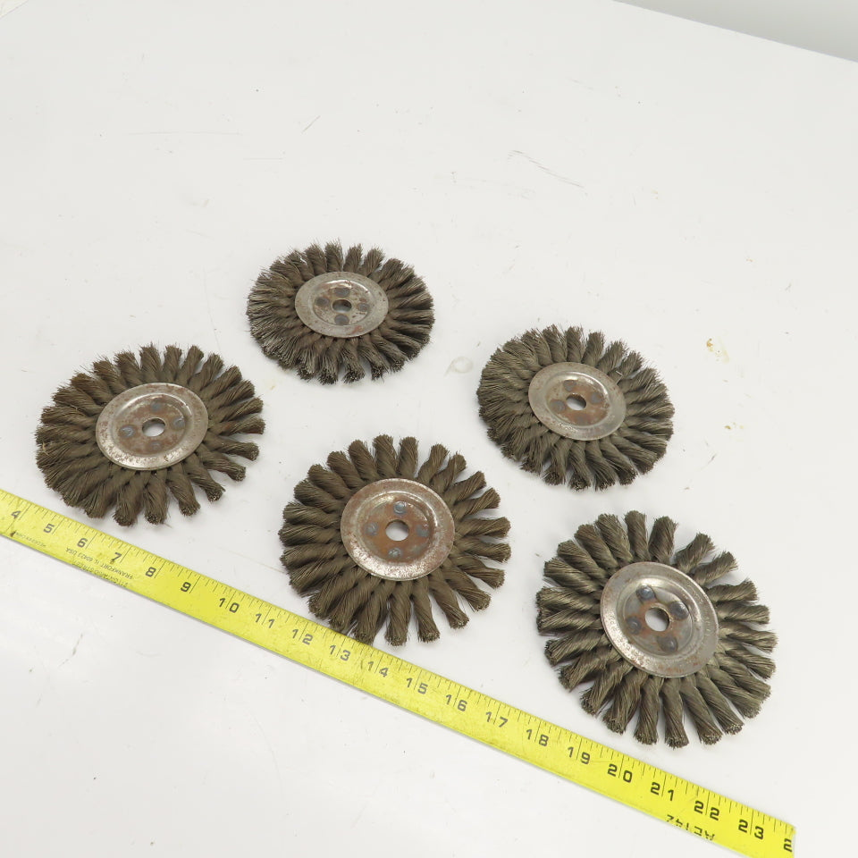 Osborn 6" OD Steel Wire Wheel Brush 5/8" Arbor 9000RPM Max Lot Of 5