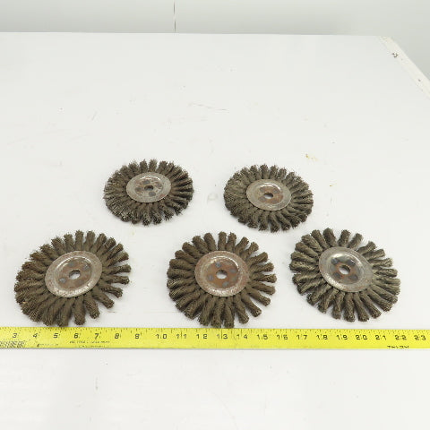 Osborn 6" OD Steel Wire Wheel Brush 5/8" Arbor 9000RPM Max Lot Of 5