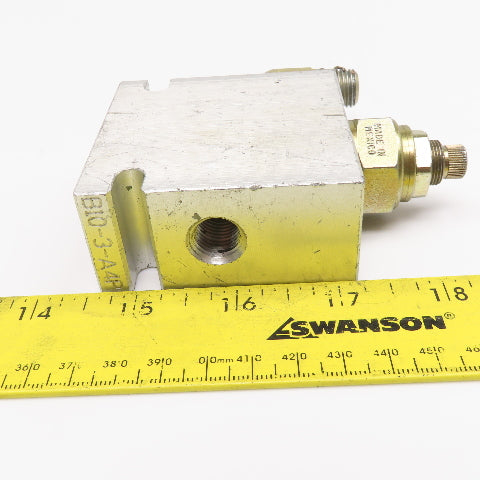 Parker B10-3-A4P PRH101S30 Pilot Operated Pressure Reducing 3 Step Valve Body